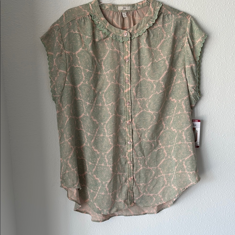 NEW Joie Paisley Print Sleeveless Blouse Top XLarge